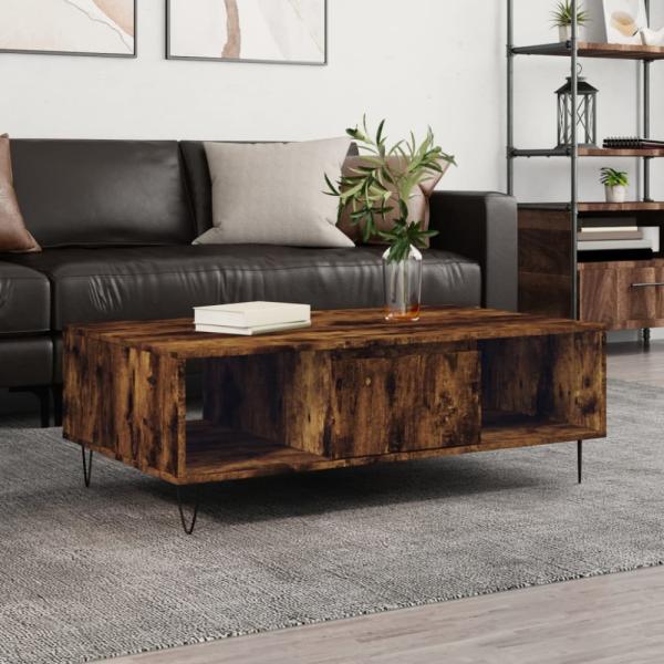 vidaXL Couchtisch Räuchereiche 104x60x35 cm Holzwerkstoff 827089