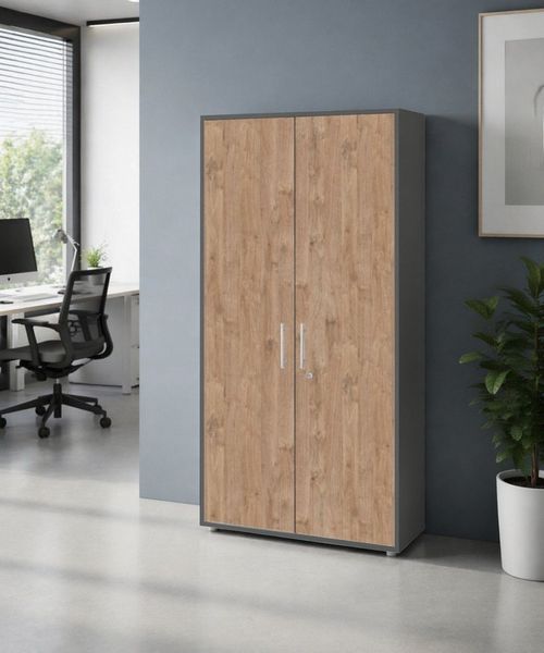 BMG Möbel Aktenschrank Office Edition abschließbar, 5 Ordnerhöhen, Platz für über 45 DIN A4 Ordner