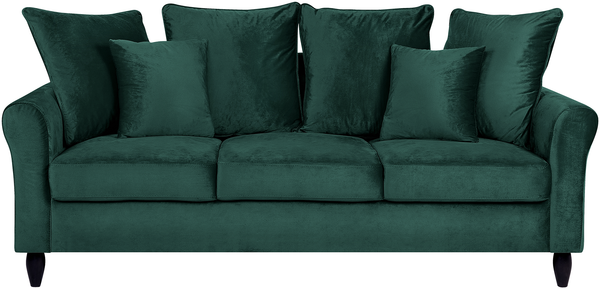 3-Sitzer Sofa Samtstoff dunkelgrün BORNHOLM