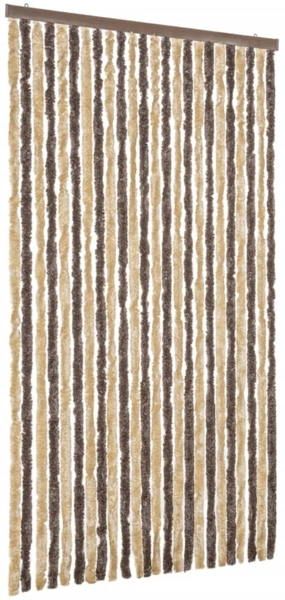 vidaXL Fliegenvorhang Dunkelbraun und Beige 100x200 cm Chenille 377357