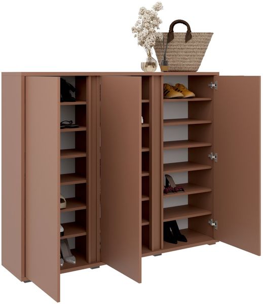 XORA 'LIV' Hochschrank, Holznachbildung terracotta, 145 x 120 x 34 cm Bild 2