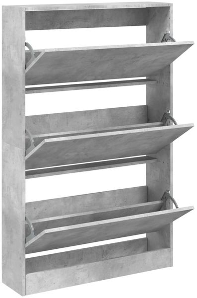 vidaXL Schuhschrank Betongrau 80x21x125,5 cm Holzwerkstoff 839927 Bild 2