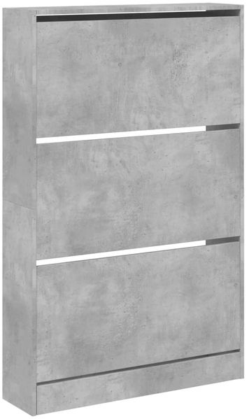 vidaXL Schuhschrank Betongrau 80x21x125,5 cm Holzwerkstoff 839927 Bild 4