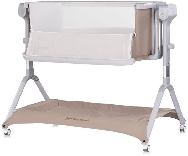 Chipolino Beistellbett Electra Schaukelfunktion Musik Korb Moskitonetz Matratze beige Bild 3