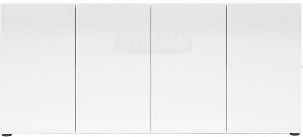 XORA 'MISTER LORD' Sideboard Lack weiß hochglanz, Holznachbildung weiß, 180 x 79 x 38 cm, grifflos