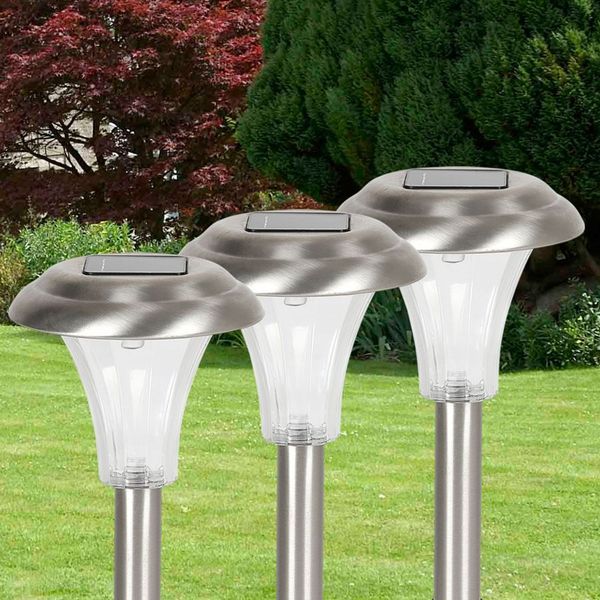Edelstahl-Solarlampen 3er-Set