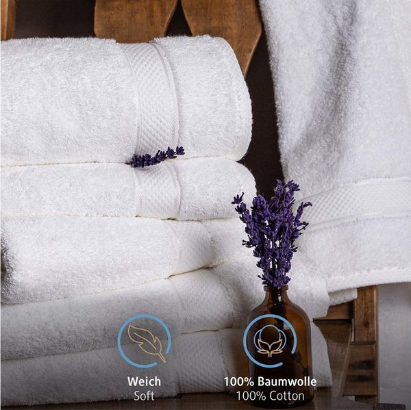 Komfortec Handtuch Set 100% Baumwolle, 470 g/m², Frottee (6-St), Badetücher 50x100 cm Set, Weich