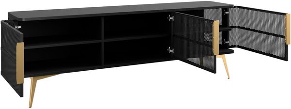 TV-Lowboard Mirala (Farbe: Schwarz + Gold) Bild 4