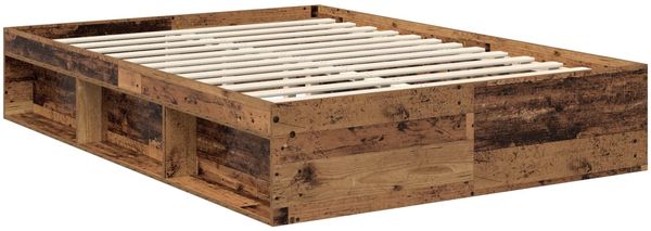 vidaXL Bettrahmen Altholz 135 x 190 cm Massives Kiefernholz 3411026 Bild 5