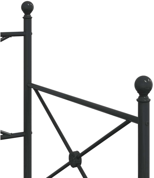 vidaXL Tagesbett Ausziehbar ohne Matratze Schwarz 90x190 cm Stahl 4104674 Bild 9