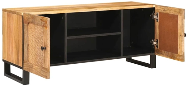 vidaXL TV-Schränk mit Regal Braun 105 x 33 x 46 cm Massivholz Mango 4018044