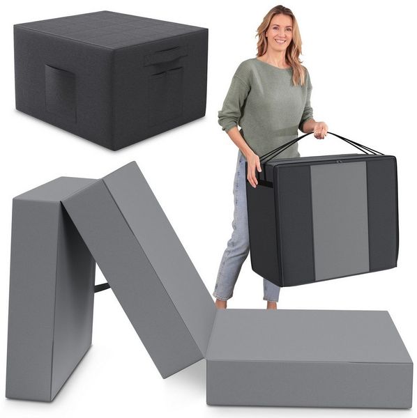 Bestschlaf Klappmatratze Spar-Set inkl. Husse & Transporttasche, Polyester, Grau / Anthrazit, 120x195 cm