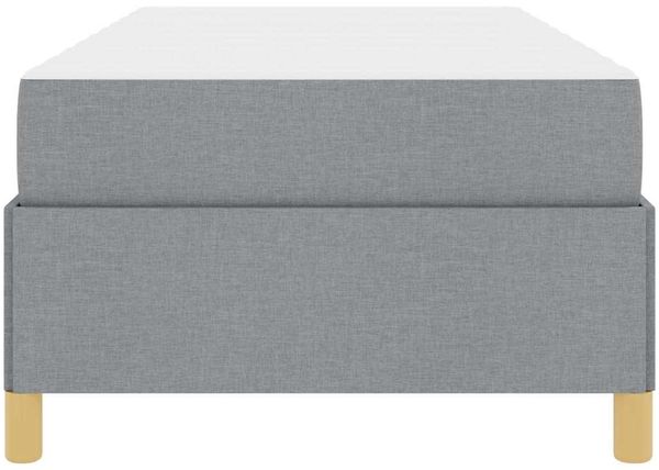 vidaXL Bettrahmen mit Matratze Hellgrau 90 x 190 cm Stoff 3398899 Bild 7