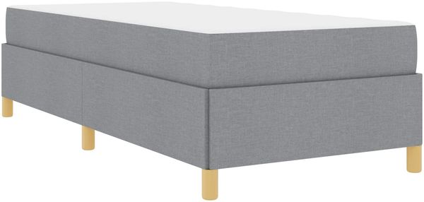 vidaXL Bettrahmen mit Matratze Hellgrau 90 x 190 cm Stoff 3398899 Bild 4