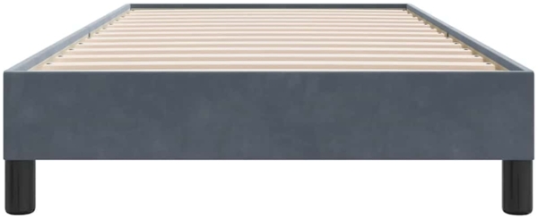 vidaXL Bettgestell ohne Matratze Dunkelgrau 80x210 cm Samt 4101332 Bild 4