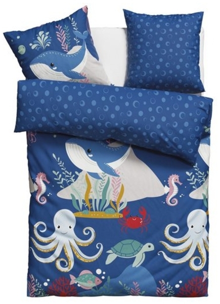 Lüttenhütt Kinderbettwäsche CUDDLEE, Renforcé, 2 teilig, in vielen Designs: Dino,Einhorn,Weltraum,Baustelle,Herz,Trecker,Safari Bild 4