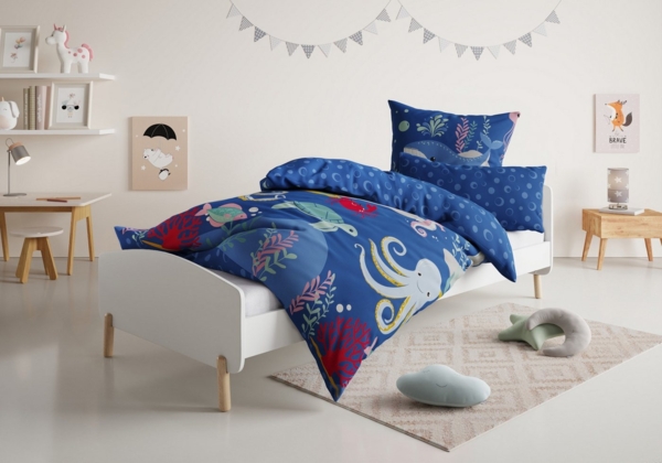 Lüttenhütt Kinderbettwäsche CUDDLEE, Renforcé, 2 teilig, in vielen Designs: Dino,Einhorn,Weltraum,Baustelle,Herz,Trecker,Safari Bild 5