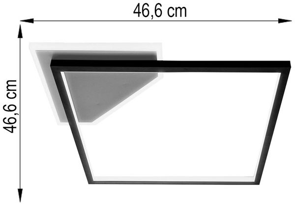 LED Deckenleuchte, schwarz, dimmbar, L 46,6 cm Bild 4