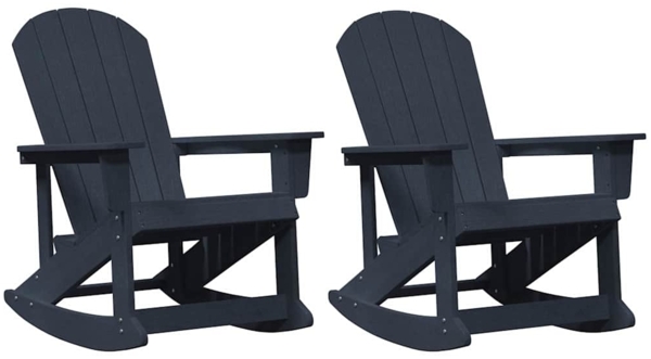 vidaXL Adirondack Schaukelstühle 2 pcs Marineblau HDPE 3335835