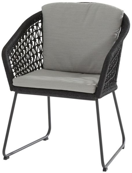 2er Set Mila Dining Sessel silberfarben