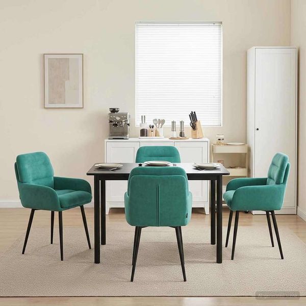 vidaXL Esszimmerstühle 4 pcs Samt (V) Türkis 59 x 59,5 x 90 cm 3428245