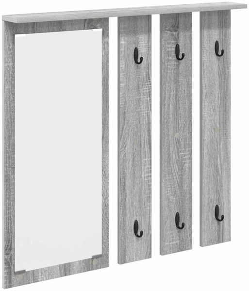 vidaXL Wandmontierter Kleiderständer Grau Sonoma 84 x 10 x 80 cm 874496