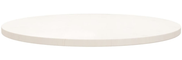 vidaXL Tischplatte Weiß Ø70x2,5 cm Massivholz Kiefer 813655