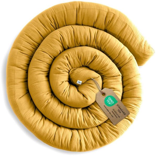 lilimaus Nestchenschlange Bettschlange Babybett aus Musselin Baumwolle - 12 Farben, (1-tlg), Bettschlange Babybett aus Musselin Baumwolle, kuschelig