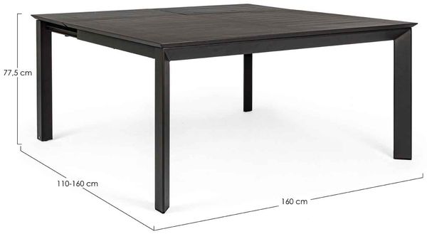Gartentisch Ronoko Aluminium, modern und ausziehbar, anthrazit, für 6–8 Personen Bild 11