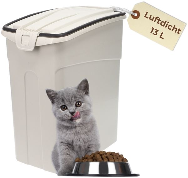 Futtertonne Luftdicht mit Deckel Futtertonne Hund Katze Hundefutter Aufbewahrung Trockenfutter Aufbewahrung Futterbox Hund Hundefutter Box 13 L