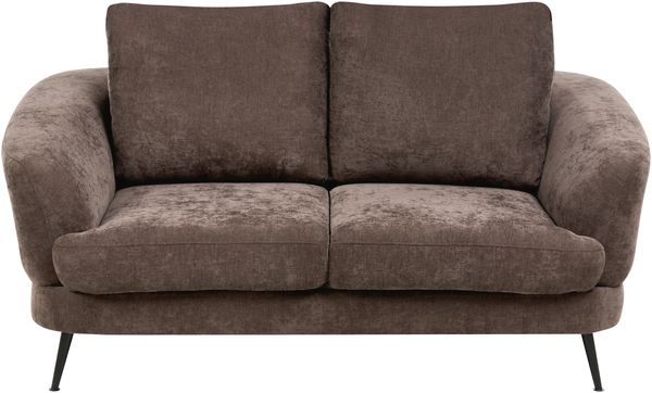 Sofa 2-Sitzer KJAER Chenillegewebe Dunkelbraun