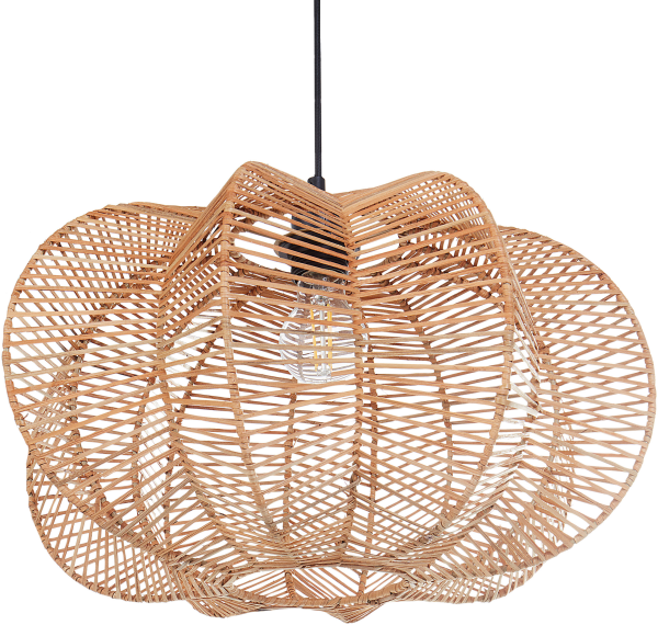 'Kibi' Hängeleuchte Rattan naturfarben, 44 x 44 x 131 cm