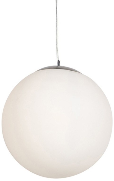 Qazqa Pendelleuchte Ball hl, ohne Leuchtmittel, E27, Weiß, Modern, Glas, 1-flammig