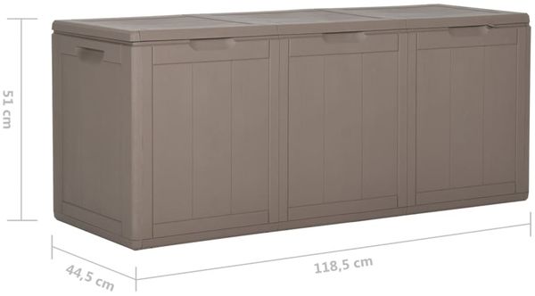 vidaXL Garten-Aufbewahrungsbox 270 L Braun PP-Holzoptik 151232 Bild 10
