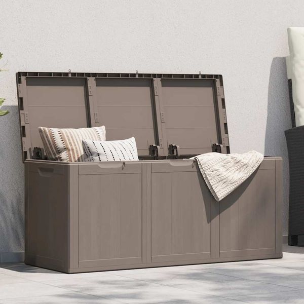 vidaXL Garten-Aufbewahrungsbox 270 L Braun PP-Holzoptik 151232