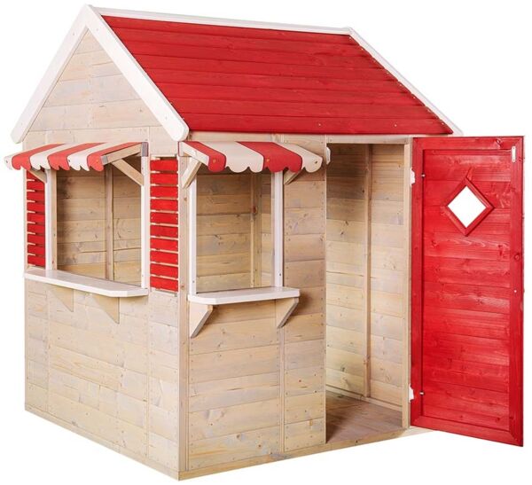 Wendi Toys Holz Spielhaus Dachs inkl. Markisen |