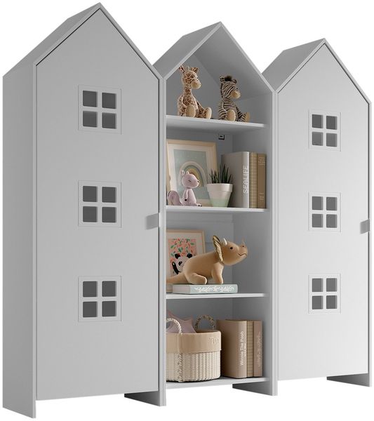 Kleiderschrank >CASAMI BRUGES< in Korpus Weiß / Front Weiß u. Weiß, MDF