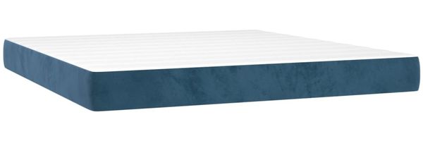 vidaXL Boxspringbett mit Matratze & LED Dunkelblau 180x200 cm Samt 3136261 Bild 6