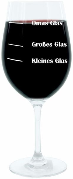 Leonardo Weinglas XL, Omas Glas, Großmutter, Geschenk Stimmungsglas mit lustiger Gravur, Mood Wein Glas, 610ml