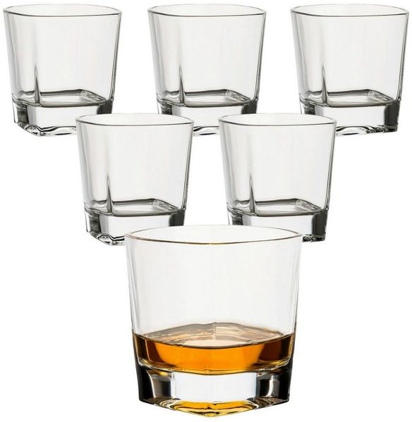 gouveo Whiskyglas Set - Kristallglas Gläser - Trinkgläser für Whisky, Scotch, Cognac, 6-tlg.