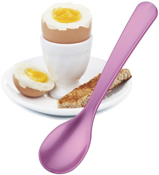 Cilio Eierlöffel Löffel aus Hochwertigem Kunststoff 12cm rosa