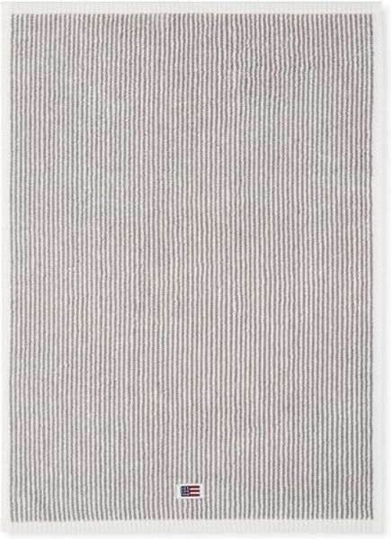 Lexington Handtuch Original Weiß Grau gestreift (30x50 cm) 10002064-1700-TW15