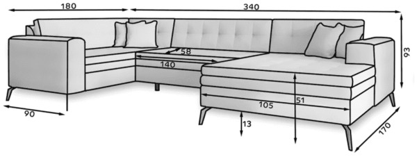 Eltap Montez Ecksofa (Nube 3) Seite links Bild 5