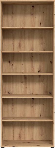 FORTE Tempra2 Regal, Holzwerkstoff, Braun, 73,7 x 197,5 x 34,8 cm