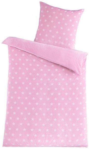 Malika Wendebettwäsche 155x220 + 80x80 cm Cashmere Touch Sterne Bettwäsche, atmungsaktiv, Für Allergiker geeignet, pflegeleicht, angenehm weicher Stoff Bild 3