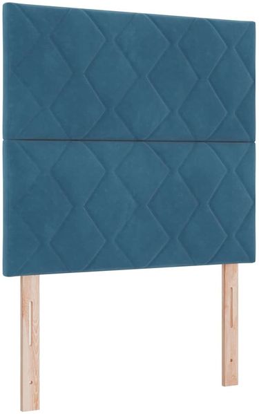 vidaXL Boxspringbett mit Matratze Dunkelblau 120 x 200 cm Samt 3339894 Bild 4