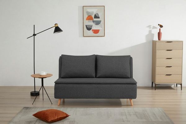Home affaire Schlafsofa AINSLEY 140 cm -2-Sitzer, verstellbare Rückenlehne, wandelbar zum Gästebett, Relaxsofa, Webstoff u. Cord-Bezug