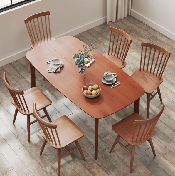 Esstisch 150x80x76 cm in Braun – rustikaler Küchentisch aus Holz mit robuster Oberfläche