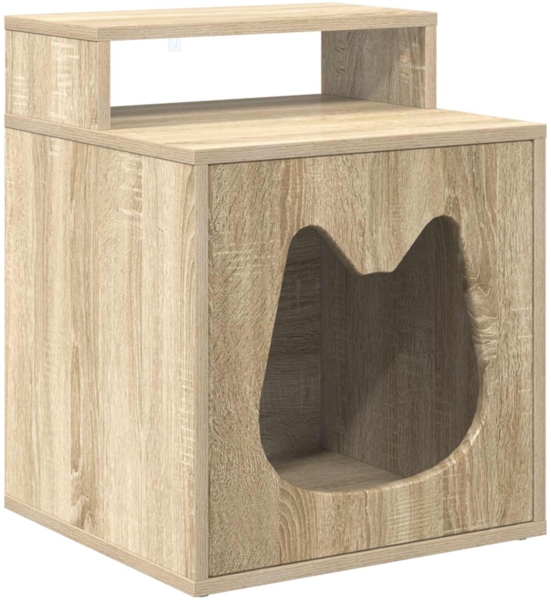 vidaXL Katzenhaus Sonoma 42,5 x 40 x 53,5 cm Holzwerkstoff 8000691