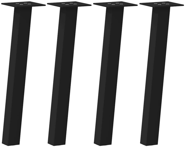 vidaXL Couchtischbeine 4 Stk. Schwarz 42 cm Stahl 4012488